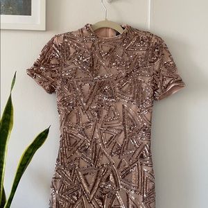 Sequined rose gold dress from Forever 21